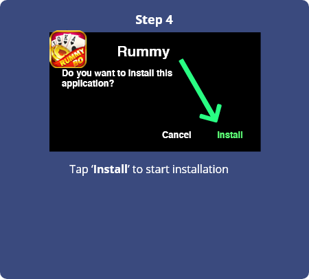 How to install RummyBo Step 4 - Tap Install to start installation of RummyBo App